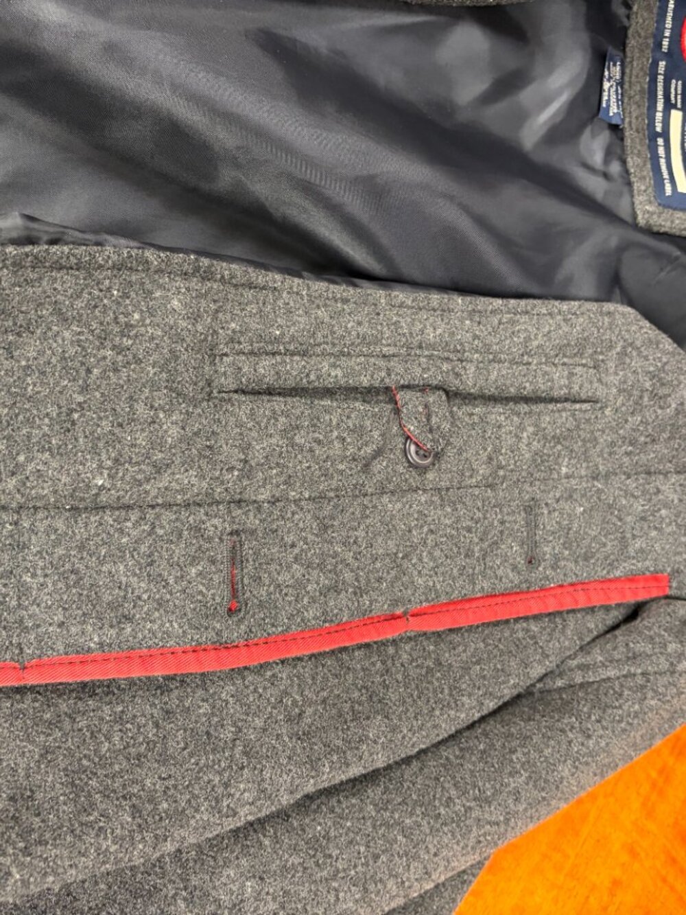 Abercrombie & Fitch Men's Short Overcoat + Size L + Charcoal - Picture 5 of 5